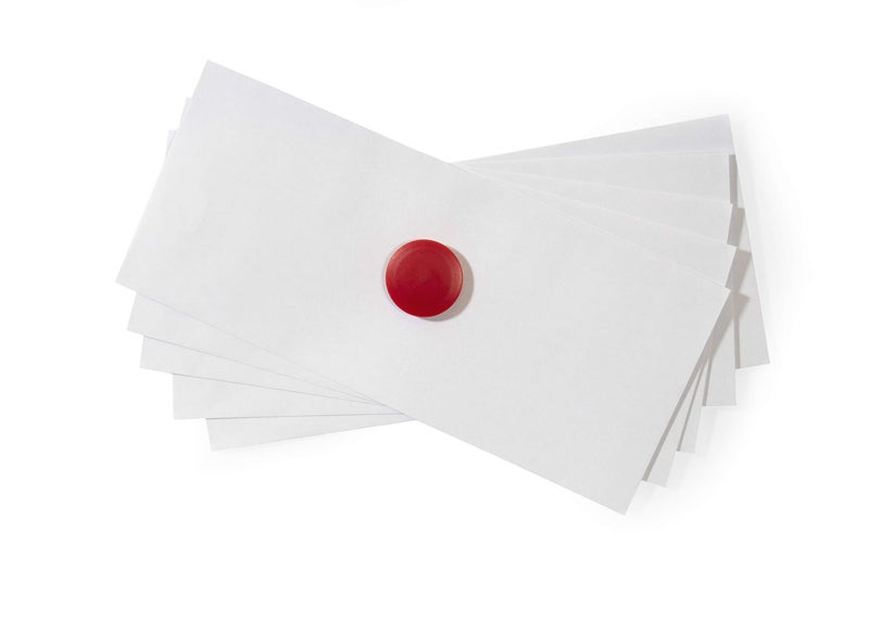 Audio-Visual Direct High Powered Magnets for Glass Dry-Erase Boards, Set of 5 Red - Image 2